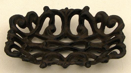 Set of 2 Vintage Cast Iron Soap Dishes – Rustic Victorian Bathroom Decor | Free Shipping