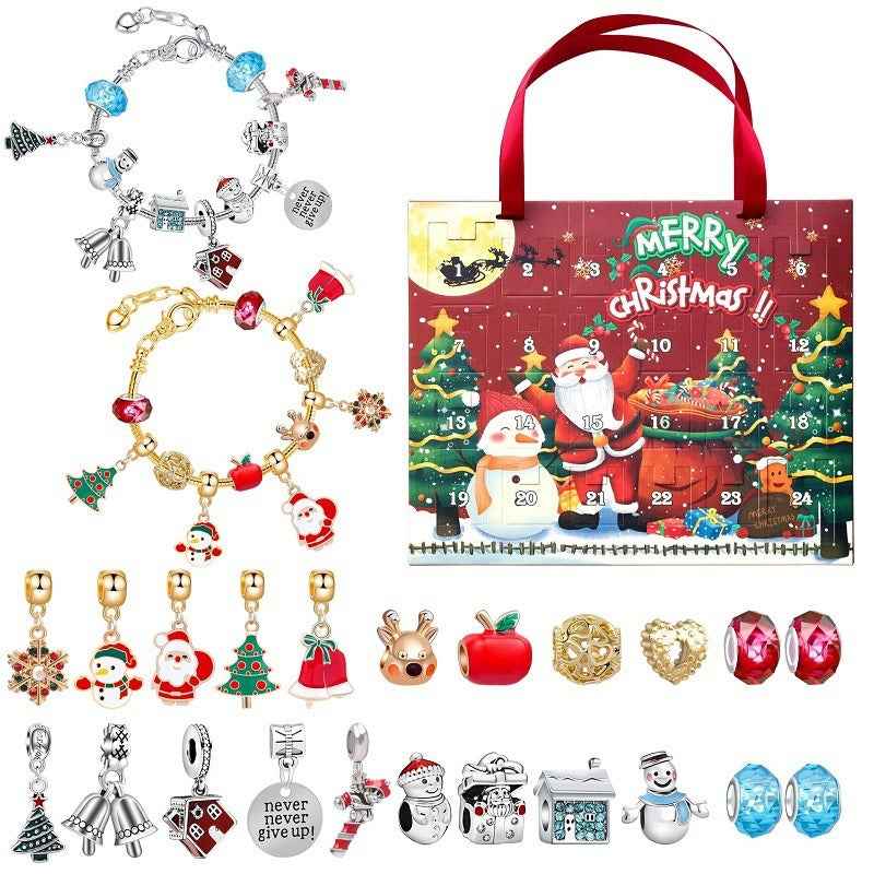Christmas Bracelet Advent Calendar – DIY Mystery Blind Box Jewelry Set for Kids