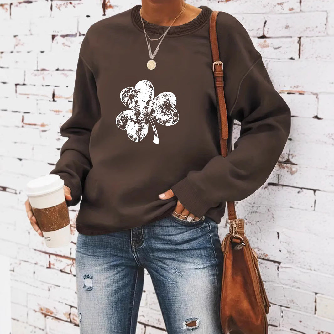Women’s St. Patrick’s Day Graphic Sweatshirt – Casual Long Sleeve Streetwear Pullover