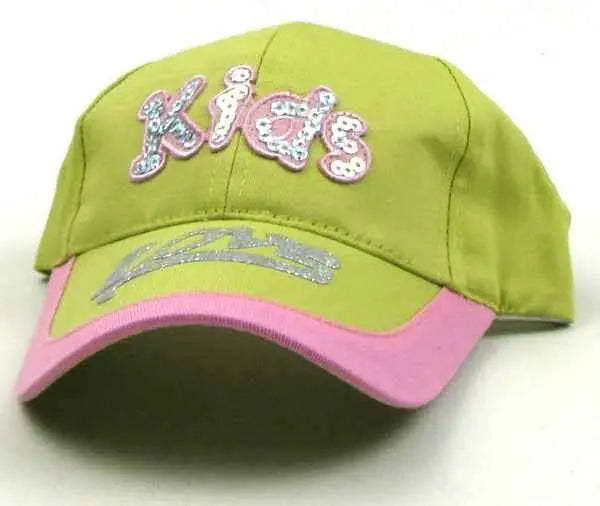 Kids Green Baseball Cap – Adjustable Cotton Hat for Boys & Girls