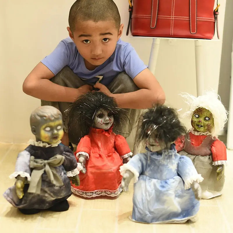 Halloween Walking Talking Doll – Motion & Voice Activated Scary Decoration EPR