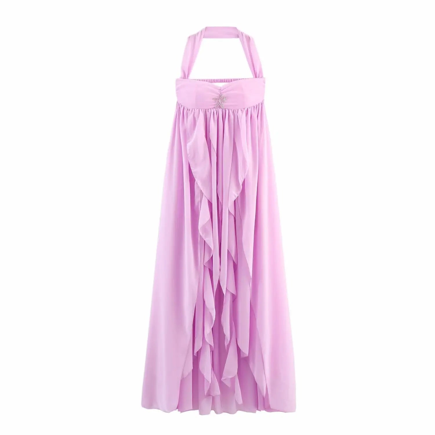 Women’s Halter Neck Maxi Dress – Sleeveless Pencil Bodycon Long Dress EPR