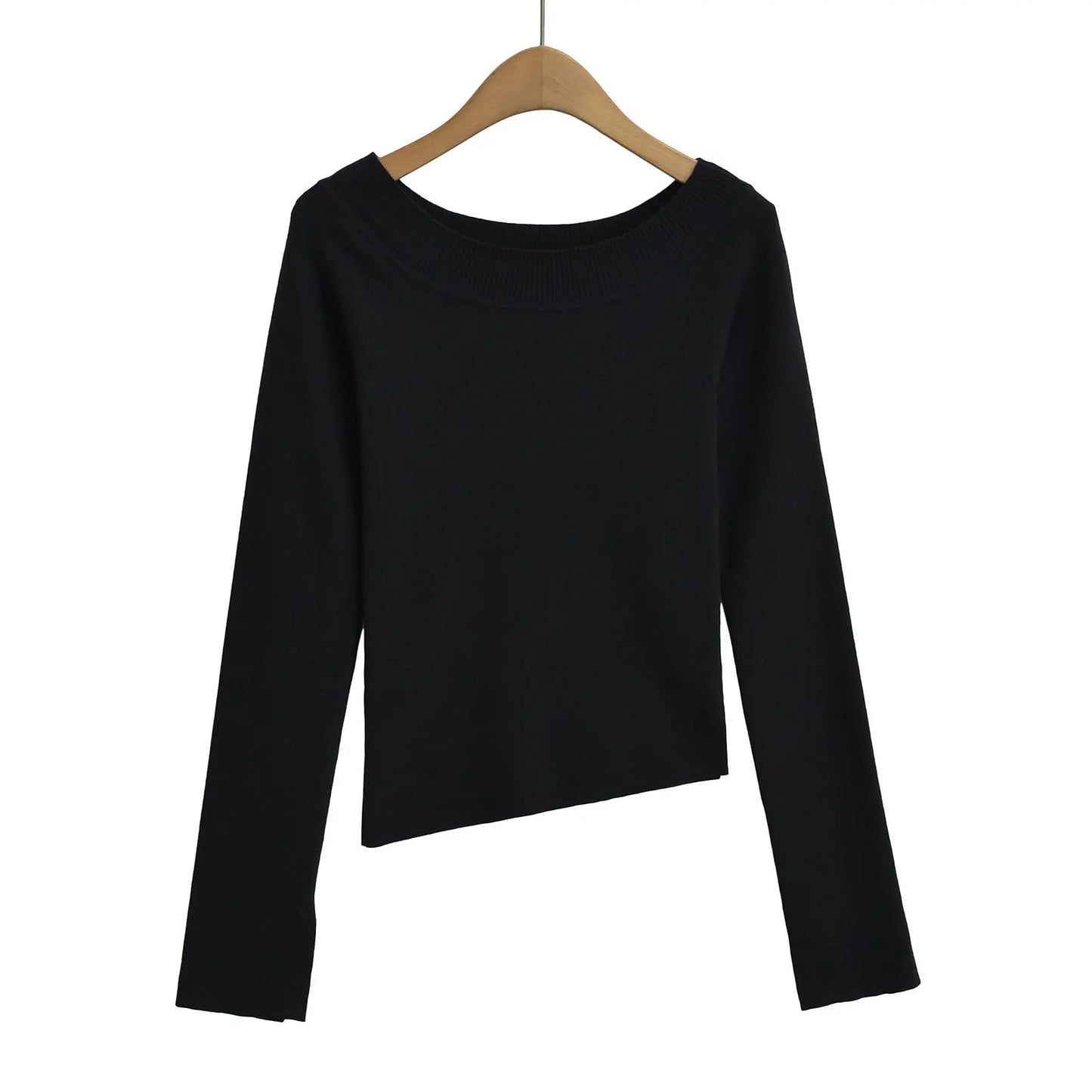 Women’s One-Shoulder Slim Fit Top – Long Sleeve Off Shoulder Shirt EPR