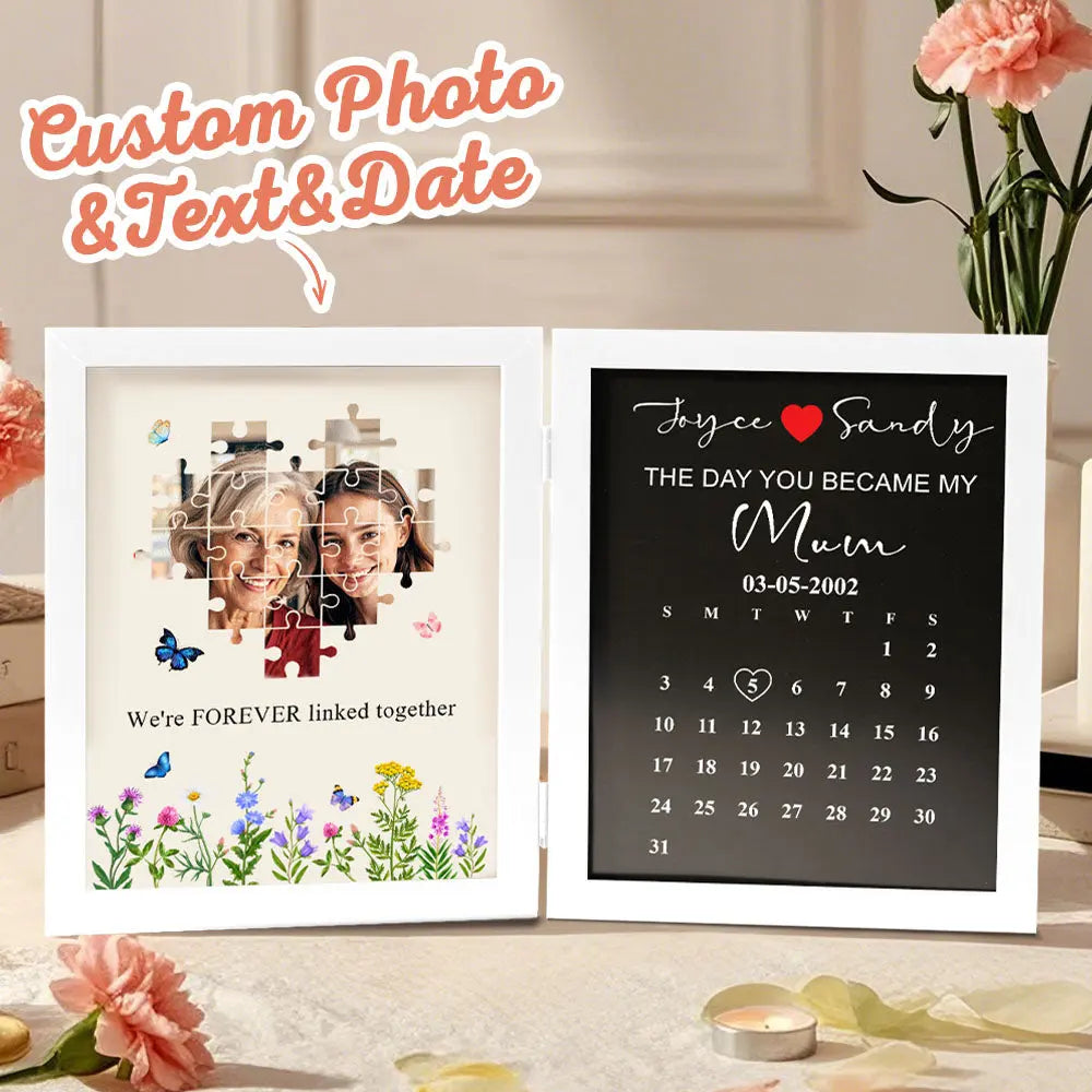 Personalized “The Day You Became My Mother” Photo Frame – Custom Mother’s Day Gift EPR