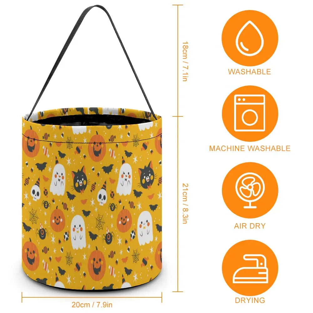 Halloween Candy Tote Bag – Reusable Trick or Treat Polyester Gift Bag EPR