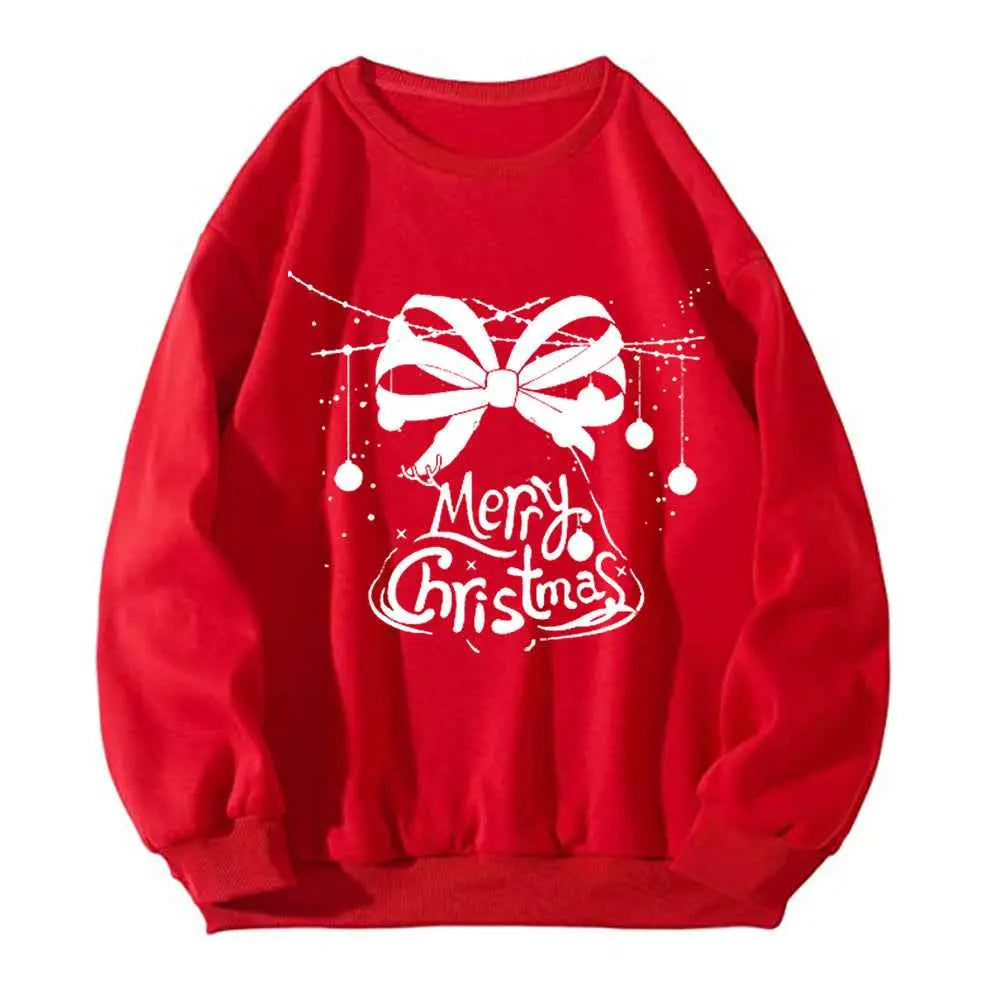 Women’s Christmas Anime Hoodie – Cute Cartoon Loose Fit Sweatshirt