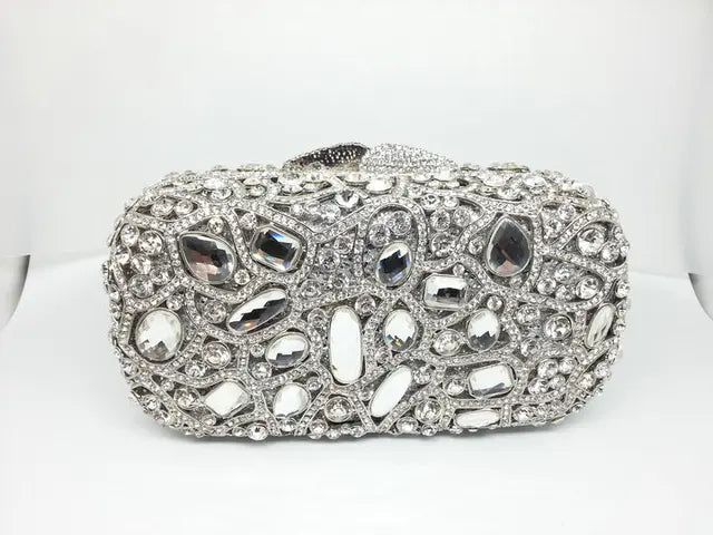 Women Crystal Evening Clutch Purse | Luxury Wedding & Gala Dinner Handbag