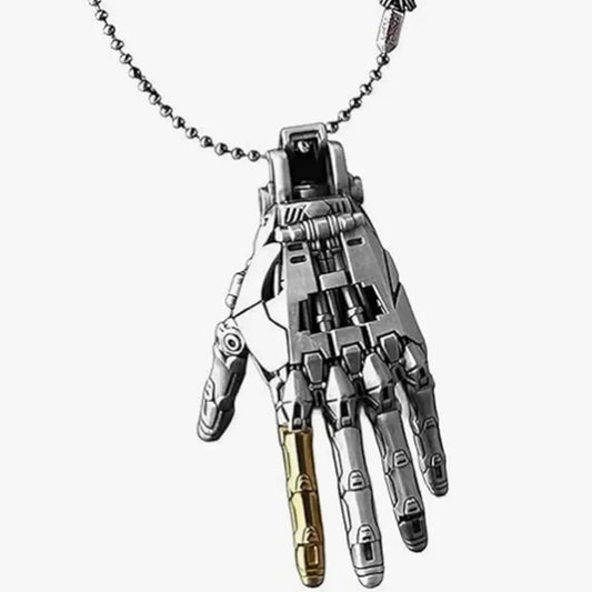 Mechanical Robot Hand Necklace – Movable Bionic Hand Pendant Gift EPR