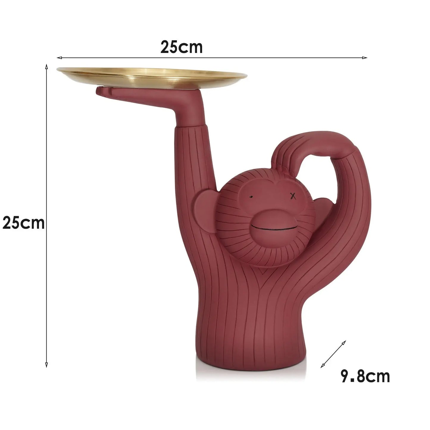 Monkey Tray Resin Decor – Decorative Storage Tray Statue for Home EPR