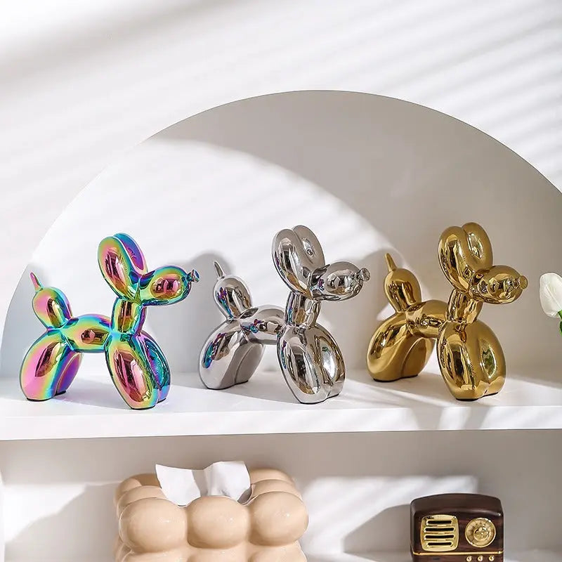 Balloon Dog Ceramic Decor – Modern Minimalist Jewelry Tray & Home Accent EPR