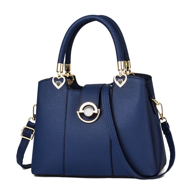 Western Style Womens Leather Handbag | Fashion Solid Color Shoulder Tote Bag - EverCharm Gifts