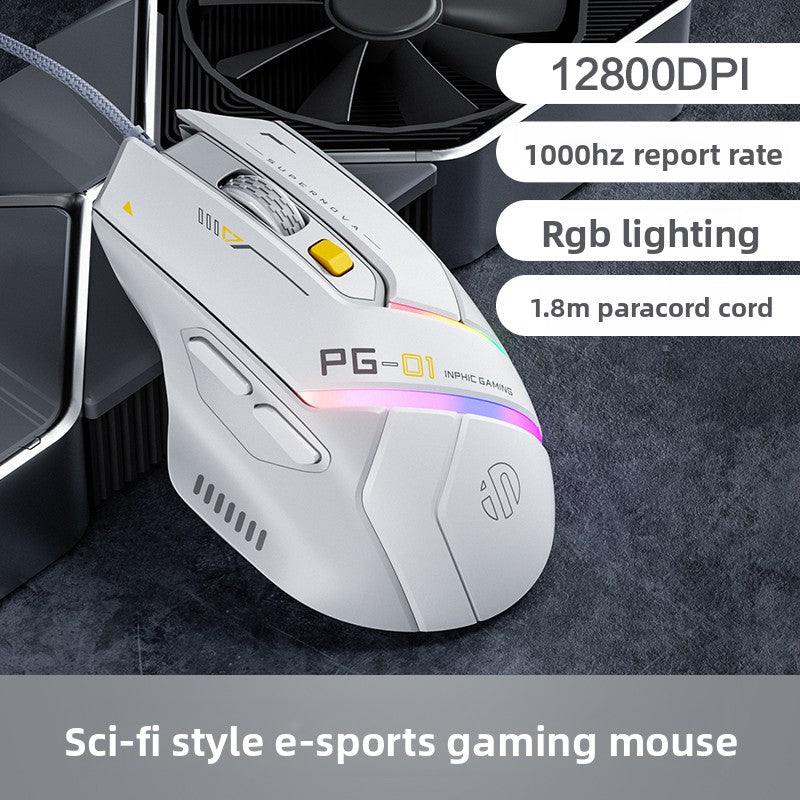 Inphic PG1 RGB Gaming Mouse | 12800 DPI Ergonomic Gaming Mouse - EverCharm Gifts