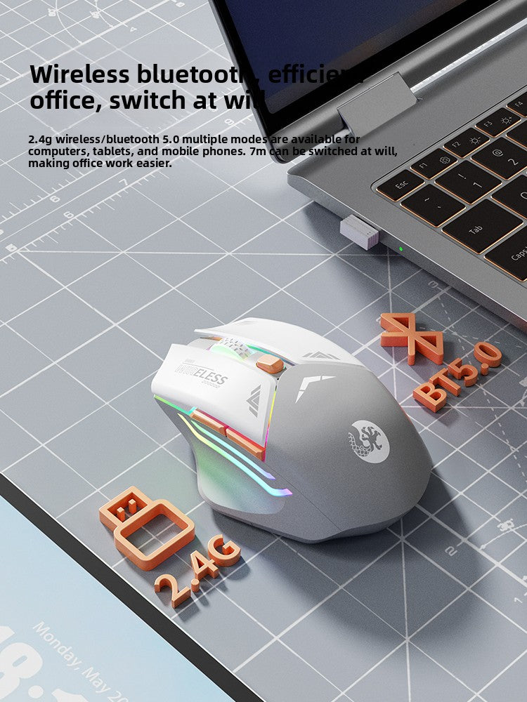 Dual Mode Wireless Gaming Mouse | Bluetooth & 2.4GHz Rechargeable Bluetooth Mouse - EverCharm Gifts