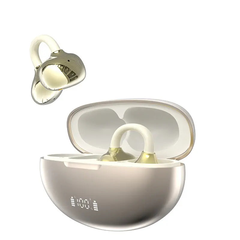 Bluetooth 5.4 Wireless Earbuds Ear Clip Headphones with Dual Device Connection TED