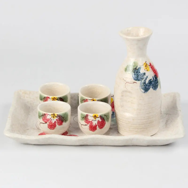 Personalized Sake Set – Ceramic Wine Gift Set with Bottle & Cups CJ