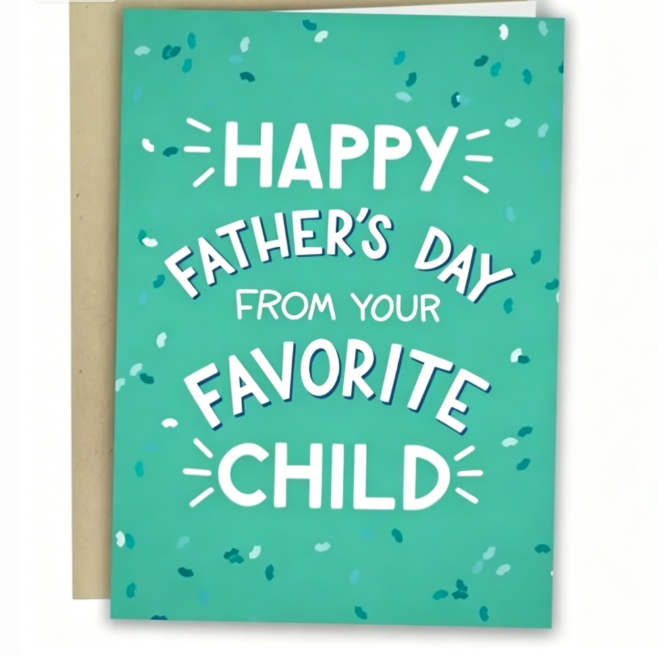 Funny Fathers Day Card - Humorous Modern Dad Card | Free Shipping