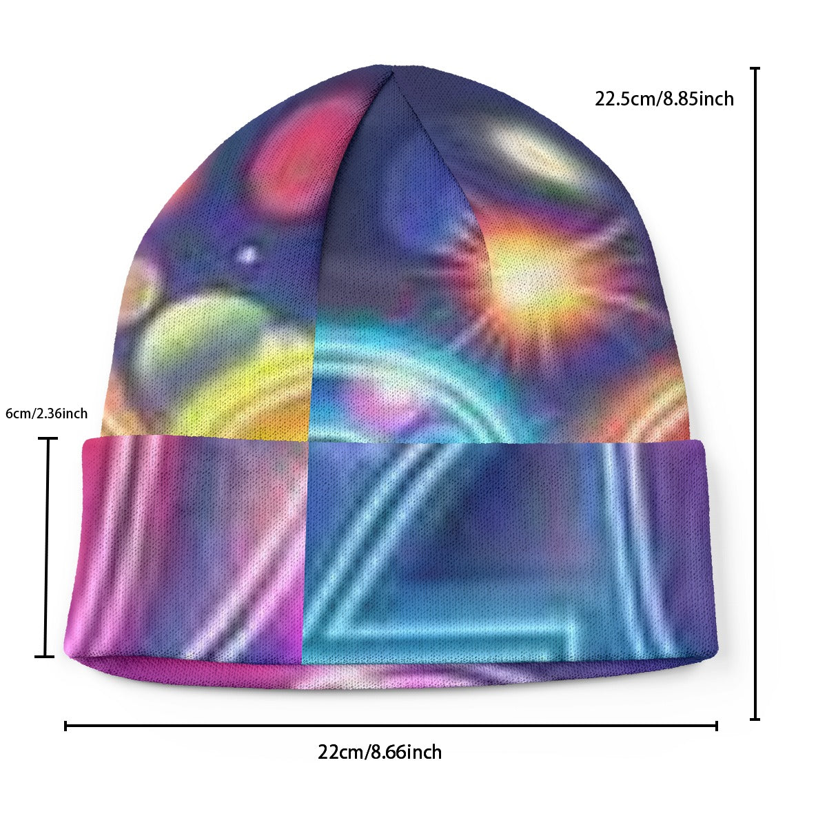 New Year’s All-Over Print Knitted Hat – Festive Winter Beanie Cap | Cozy Holiday Knit Hat for Men & Yoycol