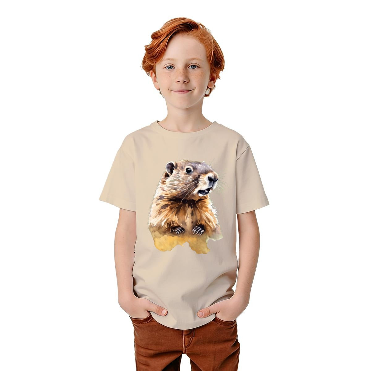 Kids Groundhog Day T-Shirt – Funny Youth Graphic Tee | Custom Gildan 5000B Holiday Shirt Yoycol