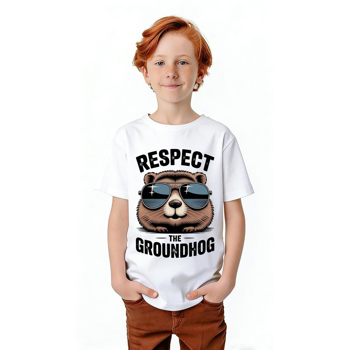 Kids Groundhog Day T-Shirt – Funny Youth Graphic Tee | Custom Gildan 5000B Holiday Shirt Yoycol