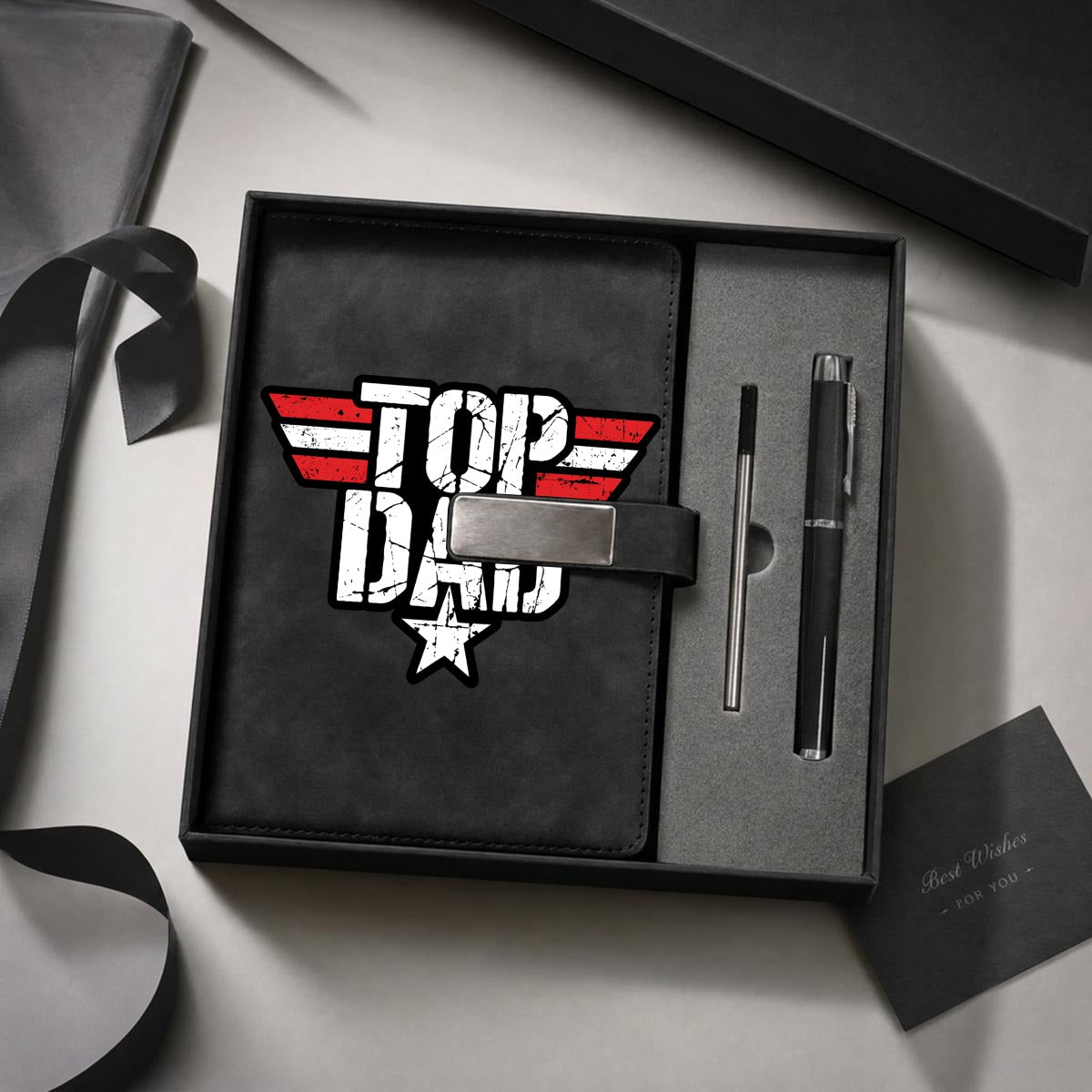 Father's Day Notebook Gift Set with Metal Pen | Personalized Premium Writing Gift Set - EverCharm Gifts