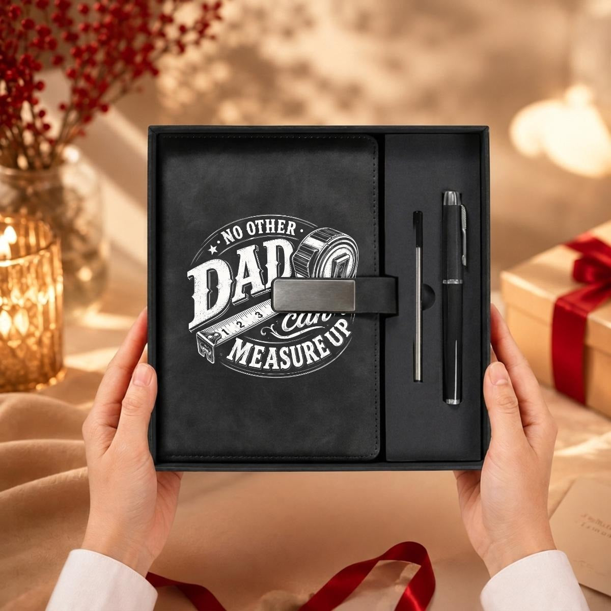 Father's Day Notebook Gift Set with Metal Pen | Personalized Premium Writing Gift Set - EverCharm Gifts