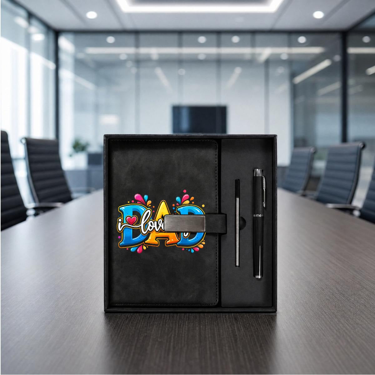 Father's Day Premium Notebook Gift Set with Metal Pen | Personalized Premium Writing Gift Set - EverCharm Gifts