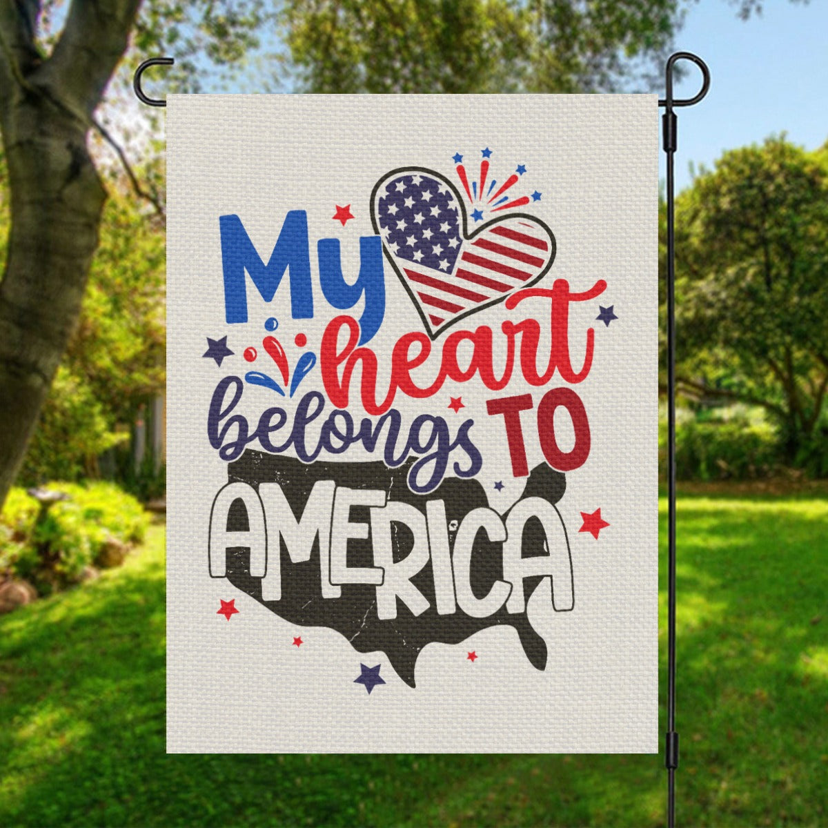 Patriotic Garden Flag | Patriotic Outdoor Independence Day Yard Decor - EverCharm Gifts