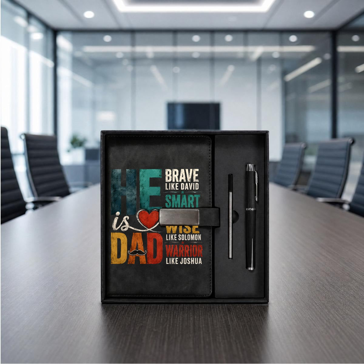 Father's Day Notebook Gift Set with Metal Pen | Custom Notebook And Pen - EverCharm Gifts