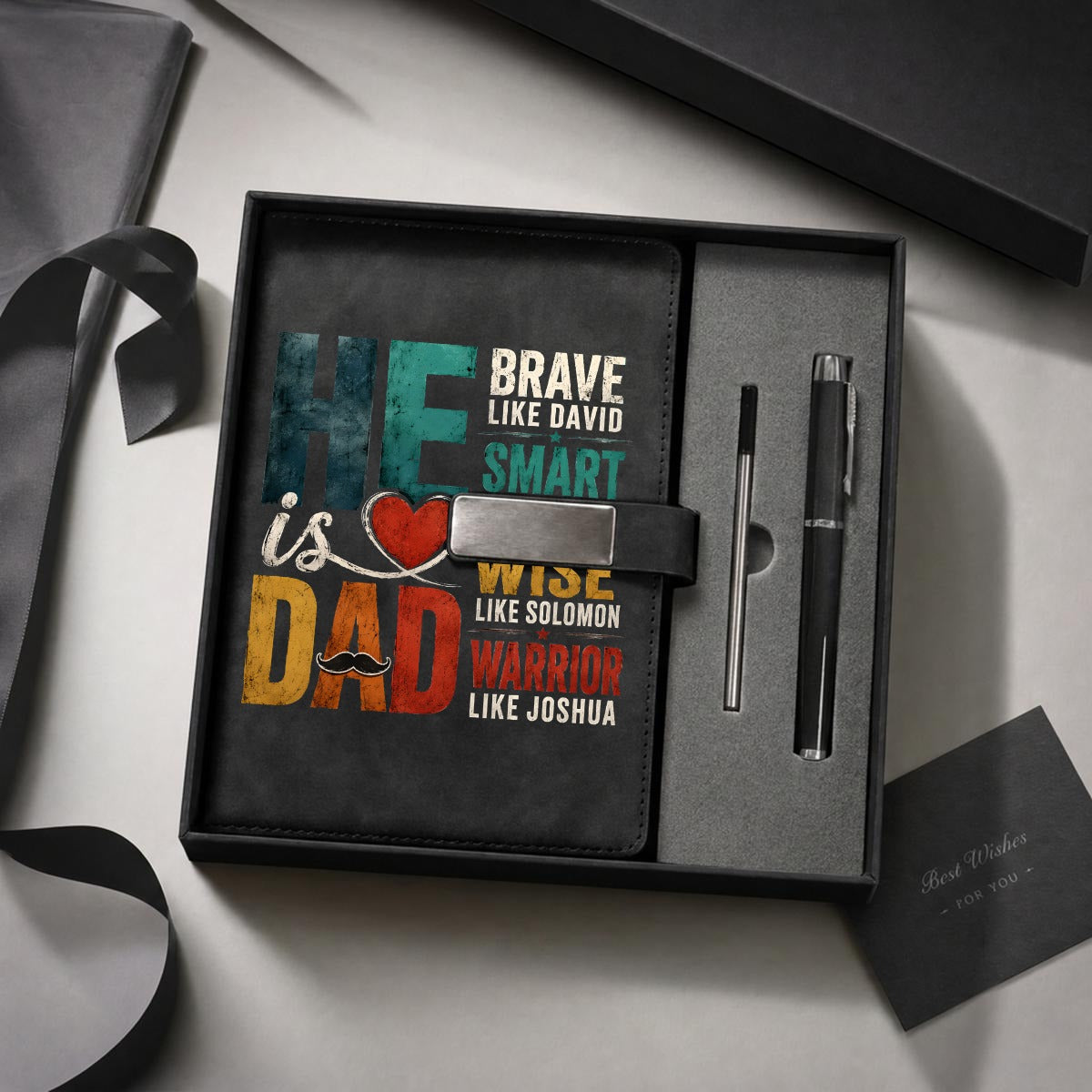 Father's Day Notebook Gift Set with Metal Pen | Custom Notebook And Pen - EverCharm Gifts