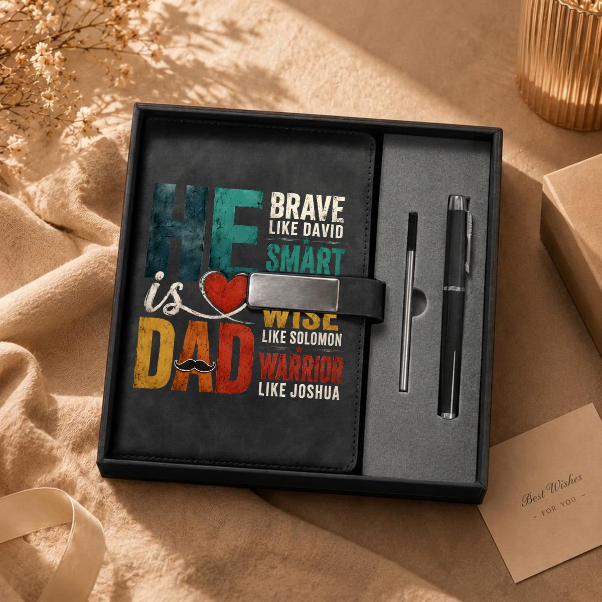 Father's Day Notebook Gift Set with Metal Pen | Custom Notebook And Pen - EverCharm Gifts