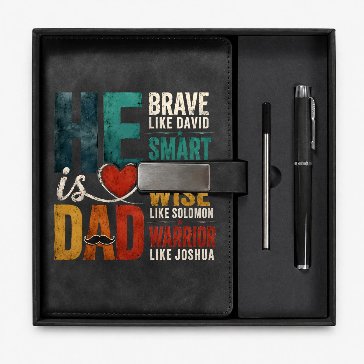 Father's Day Notebook Gift Set with Metal Pen | Custom Notebook And Pen - EverCharm Gifts