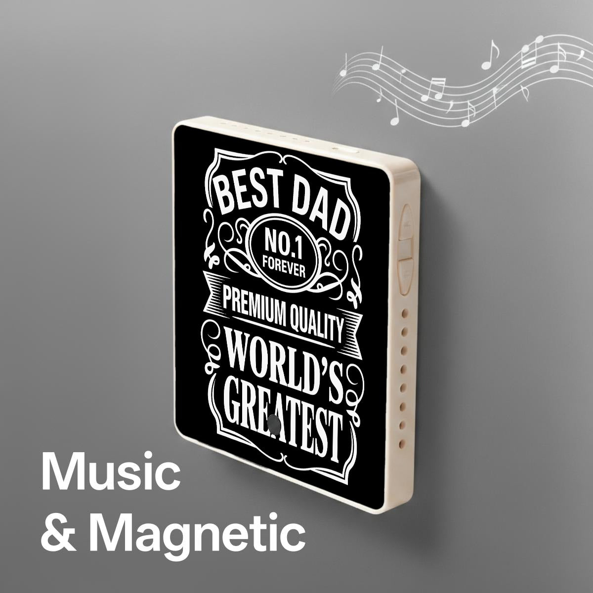 Father’s Day Personalized Music Fridge Magnet | Custom Magnetic Photo & Audio Gift - EverCharm Gifts