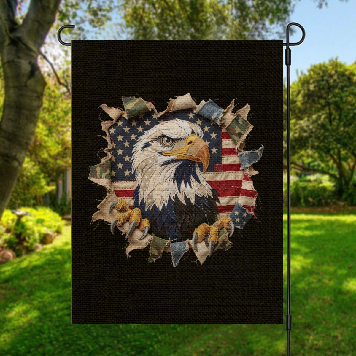 July 4th All-Over Print Garden Flag | Patriotic Outdoor Independence Day Garden Flag - EverCharm Gifts