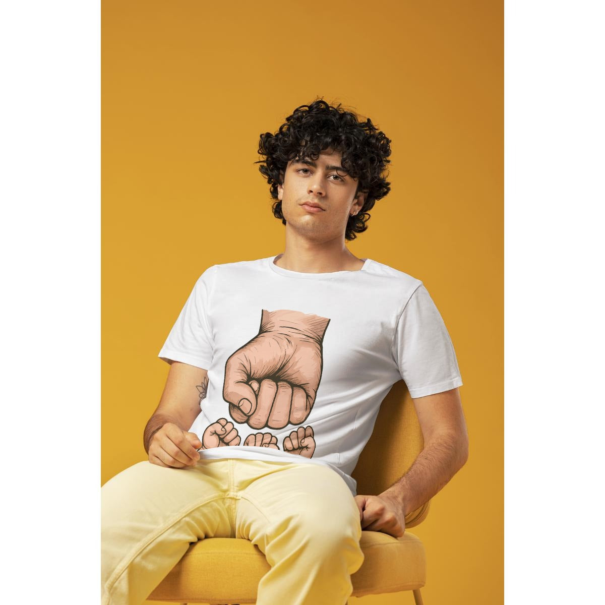 Father’s Day Fist Bump 1-8 Classic Graphic T-Shirt – Funny Dad T-shirt - EverCharm Gifts