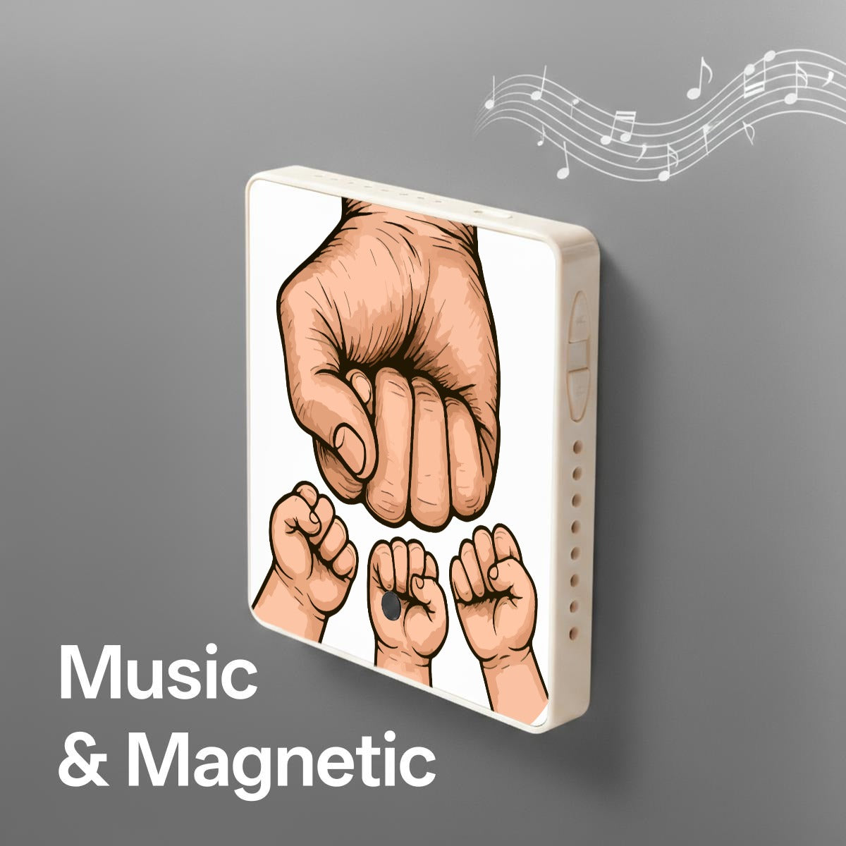 Father’s Day Personalized Music Fridge Magnet | Custom Magnetic Photo & Audio Gift - EverCharm Gifts