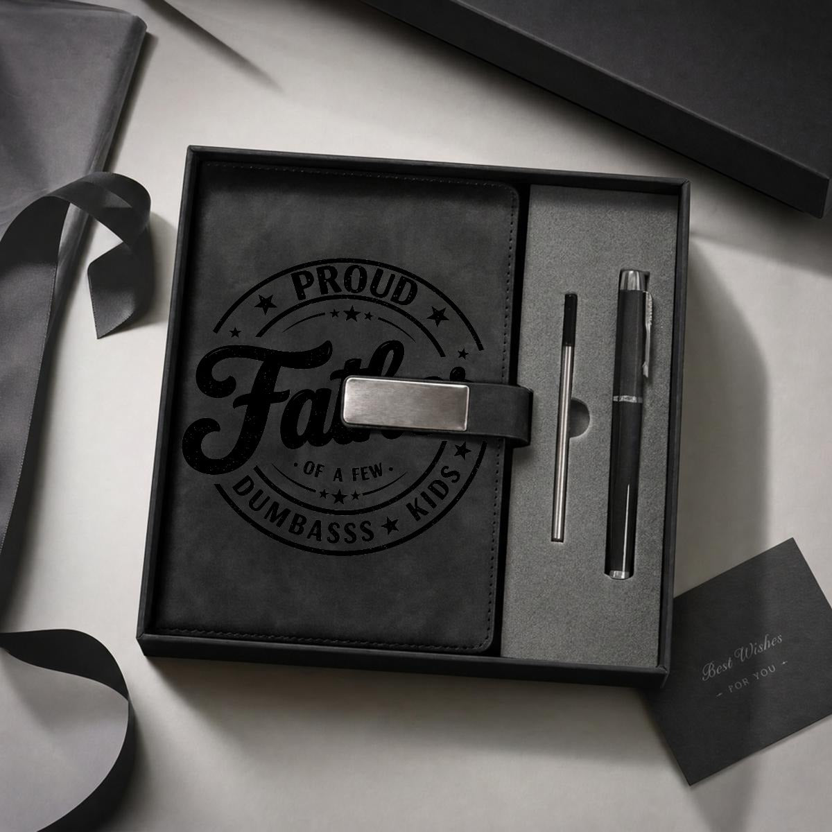 Father's Day Notebook Gift Set with Metal Pen | Personalized Father's Day Gifts - EverCharm Gifts