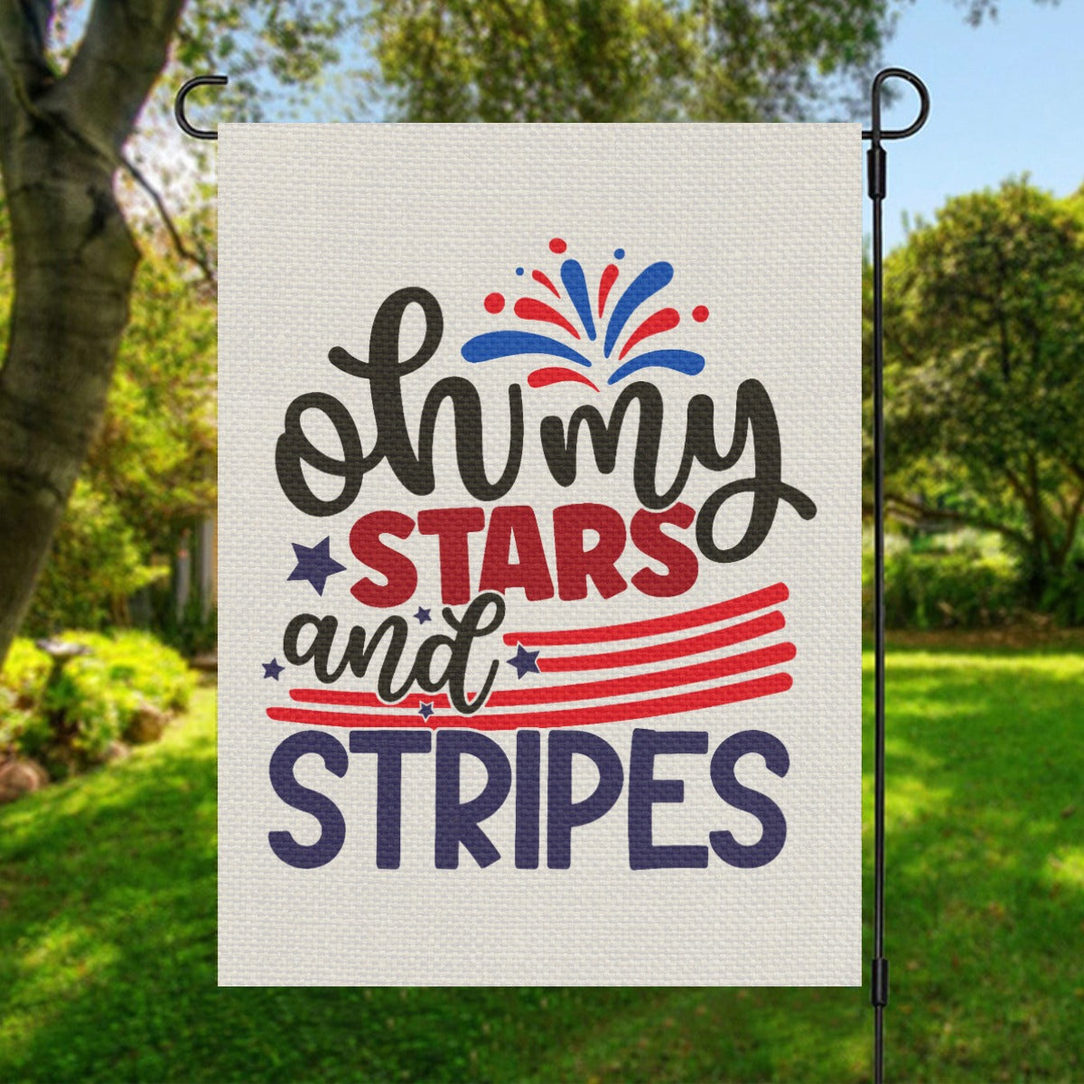 July 4th Garden Flag | Patriotic Outdoor Independence Day Yard Decor - EverCharm Gifts