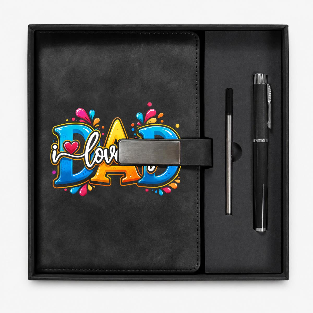 Father's Day Premium Notebook Gift Set with Metal Pen | Personalized Premium Writing Gift Set - EverCharm Gifts