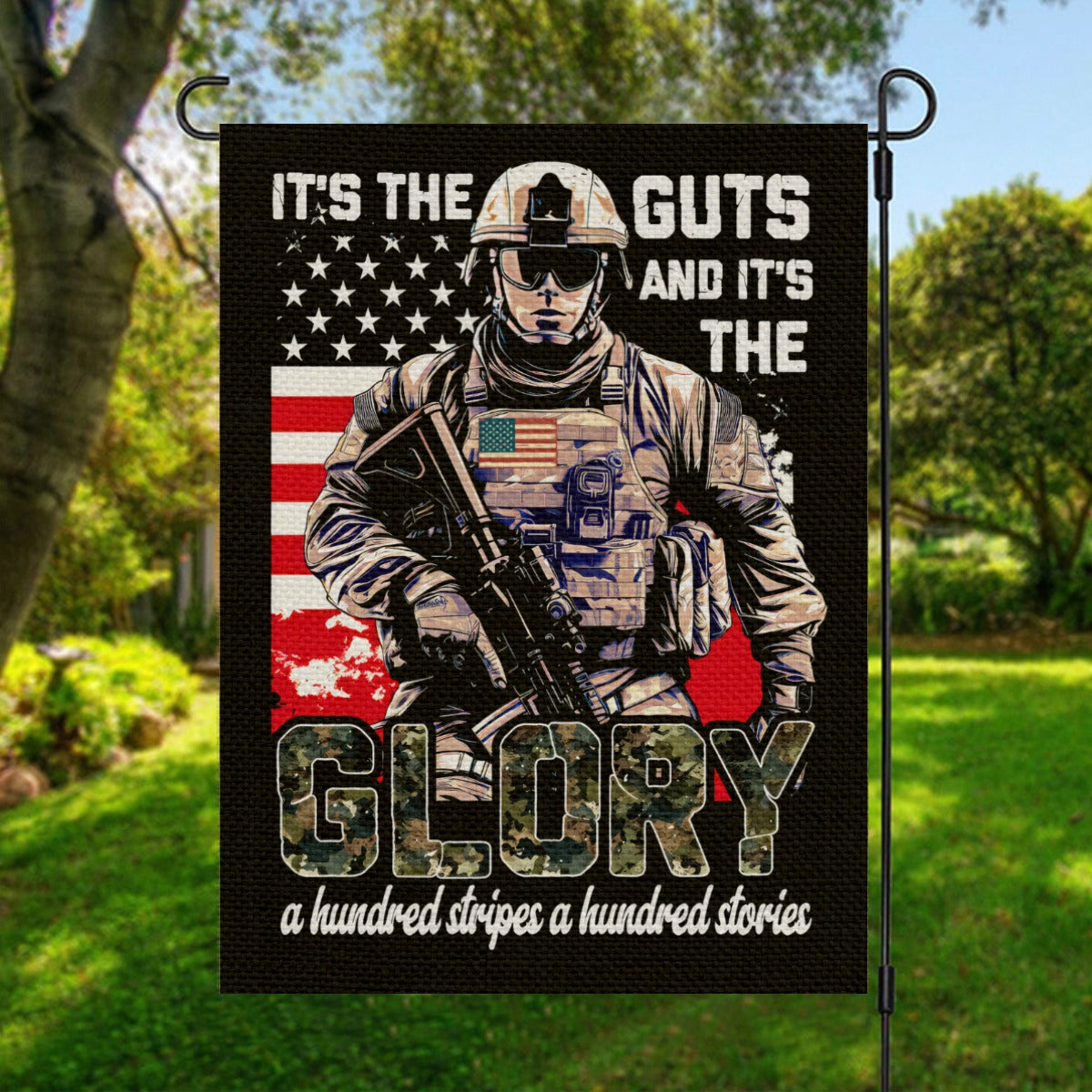 July 4th All-Over Print Garden Flag | Patriotic Outdoor Decor - EverCharm Gifts