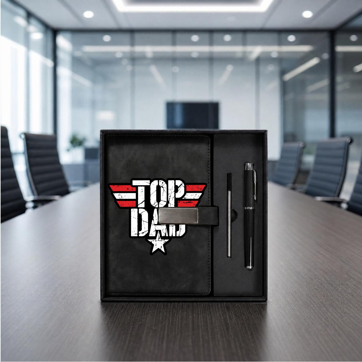 Father's Day Notebook Gift Set with Metal Pen | Personalized Premium Writing Gift Set - EverCharm Gifts