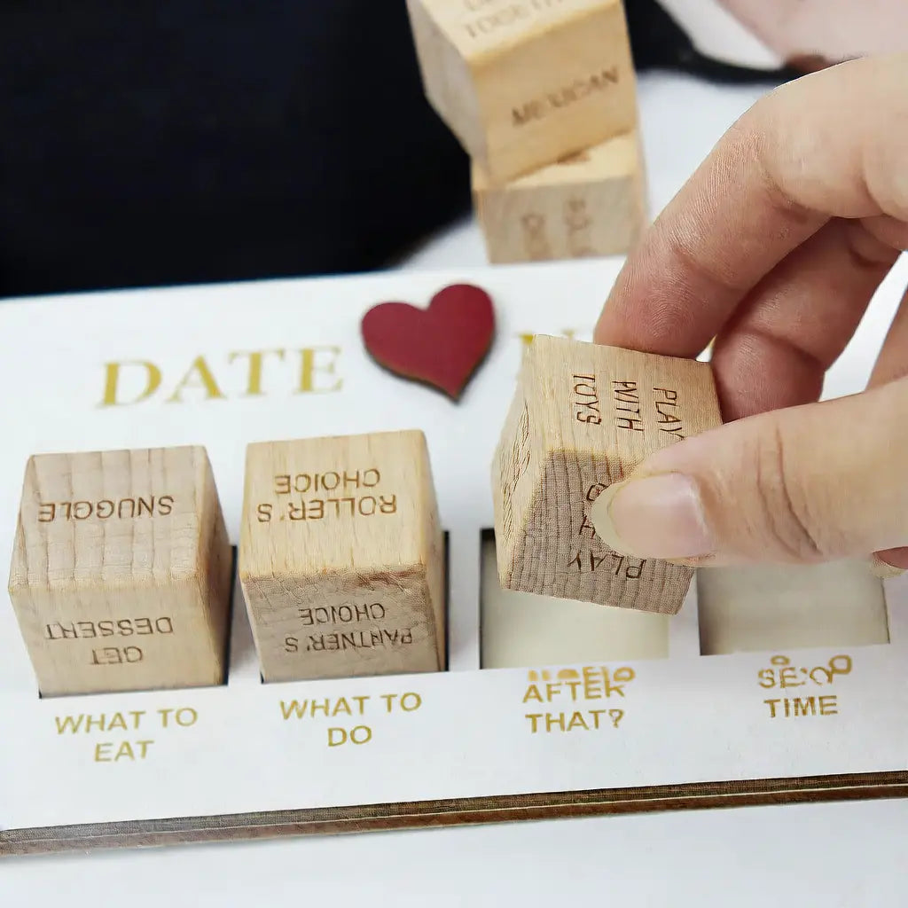 Date Night Dice Game for Couples Romantic Wooden Dice Set Gift TED