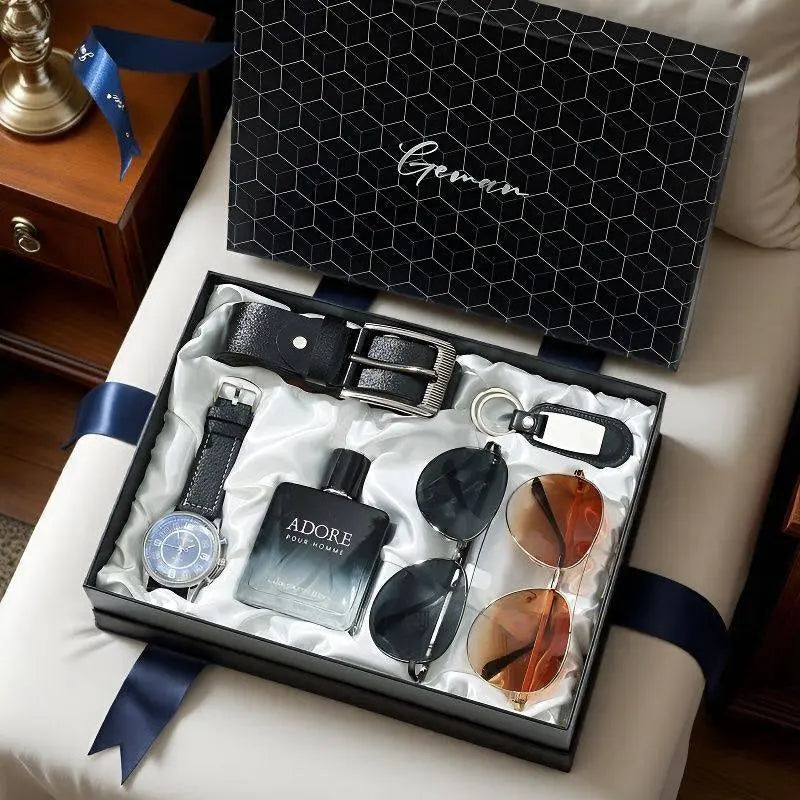 Luxury Men’s Gift Set – 7 Piece Business Gift Box for Him | Father’s Day, Birthday & Executive Gifts CJ