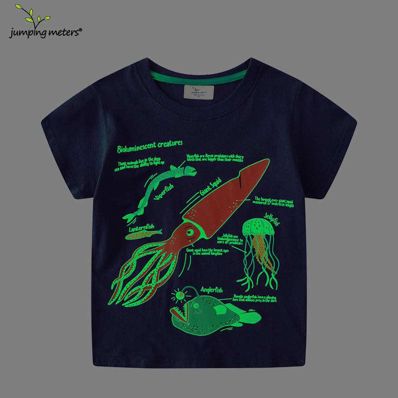 Ocean World Glow-in-the-Dark Kids T-Shirt | Ocean Theme Kids Shirt - EverCharm Gifts