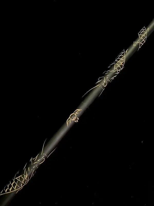 Sun Wukong Golden Staff Replica  Hand-Carved Wooden Desk Display Ornament TED