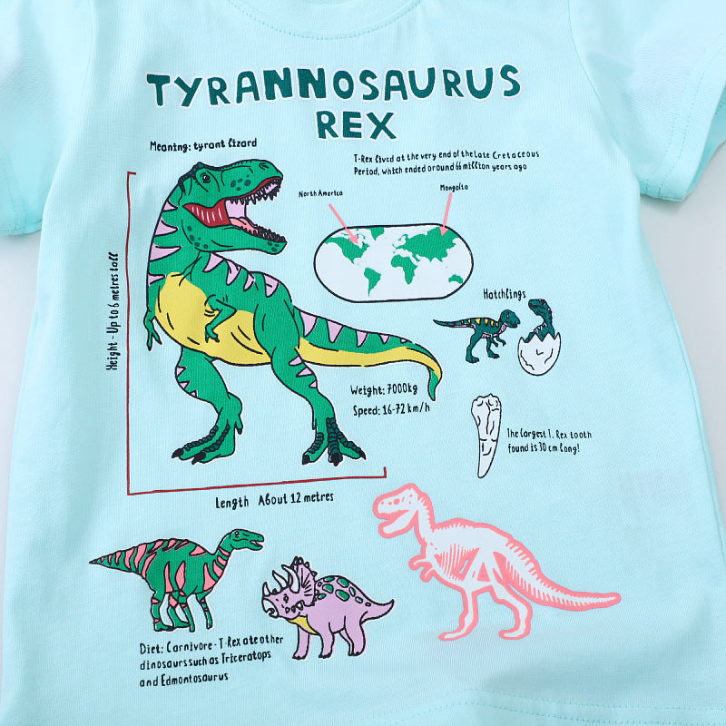 Dinosaur Kids T-Shirt | Summer Cartoon Short Sleeve Toddler & Children’s Tee - EverCharm Gifts