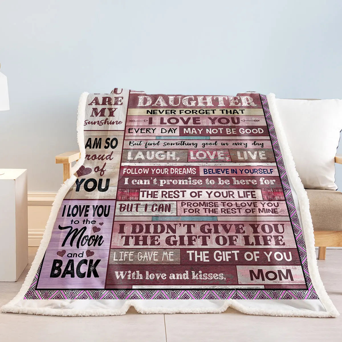 To My Mom Sherpa Blanket – Soft Cozy Mother’s Day Gift from Daughter or Son CJ
