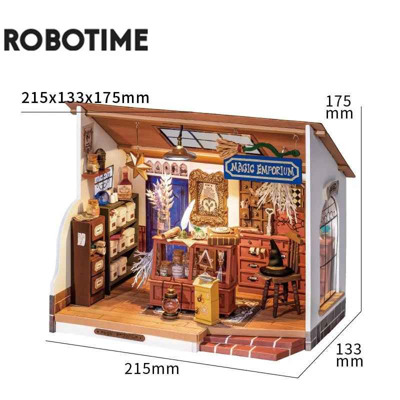 Robotime DIY Doll House With Furniture Wooden Kits Assemble Toy