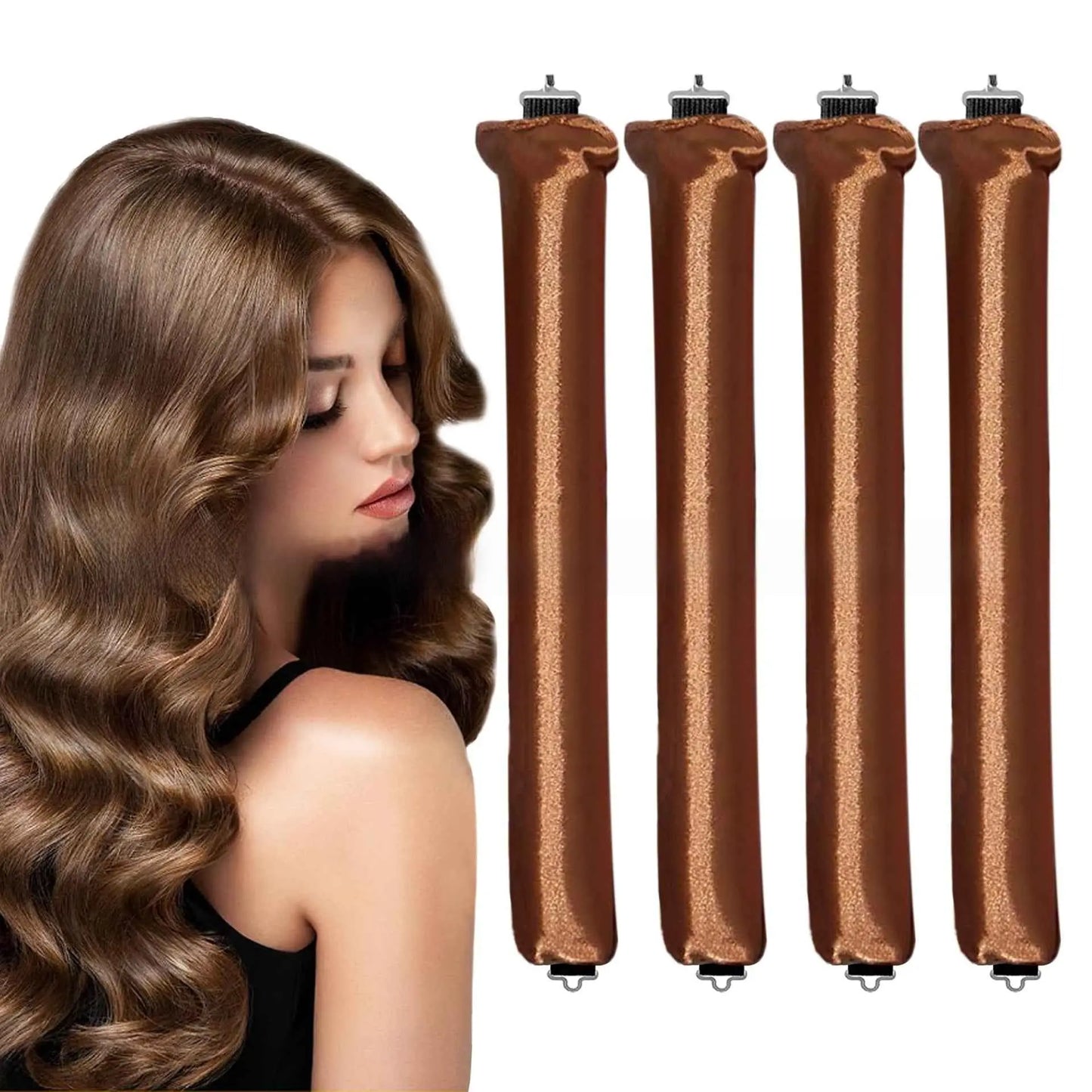 Heatless Hair Curling Set - Overnight Soft Curling Rods for Natural Waves