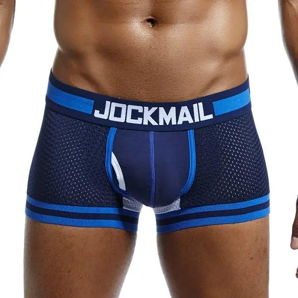 JOCKMAIL Men’s Breathable Boxer Shorts – Cotton Nylon Mesh Underwear (M–XL) EPR