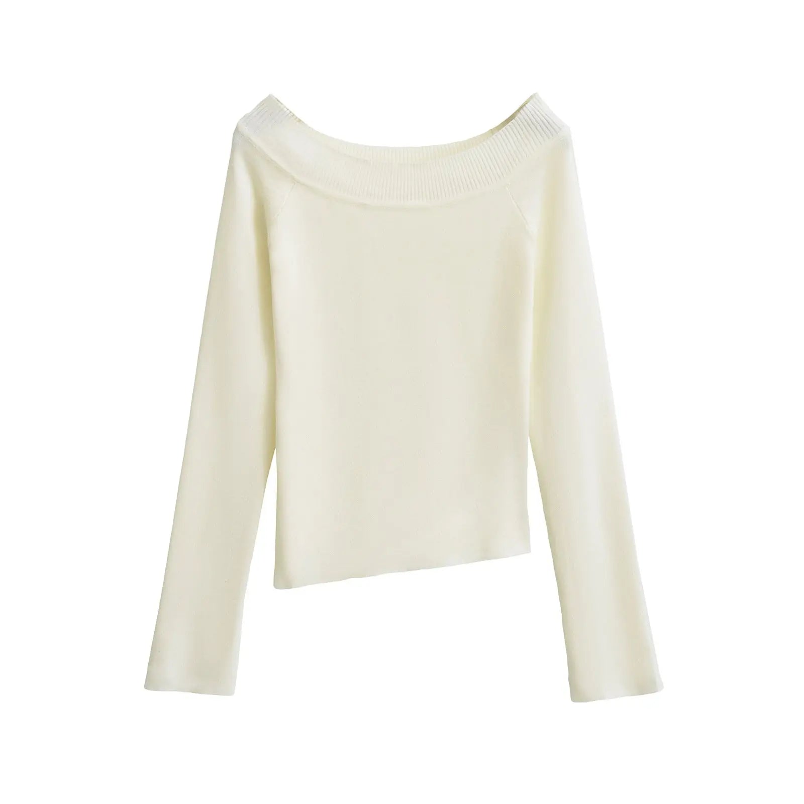 Women’s One-Shoulder Slim Fit Top – Long Sleeve Off Shoulder Shirt EPR